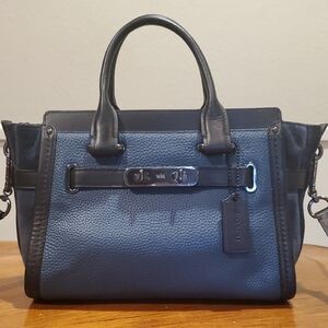 Coach Swagger 27 Suede Colorblock Bag